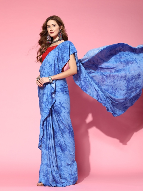 

InWeave Abstract Saree, Blue