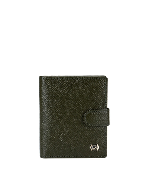 

Da Milano Men Green Textured Leather Two Fold Wallet