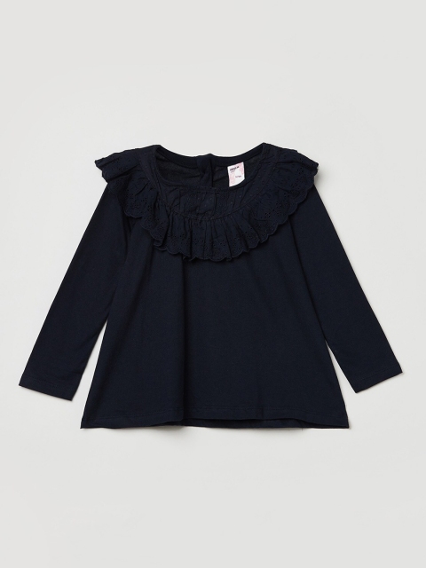 

max Navy Blue Regular Top