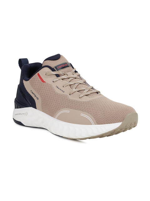 

Campus Men Beige & Black Mesh Running Shoes