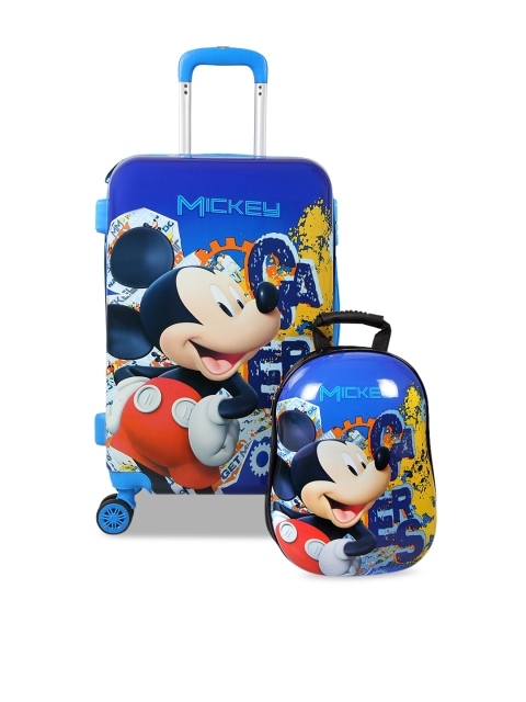 

Disney Unisex Kids Blue Mickey Mouse Printed Trolley with Backpack