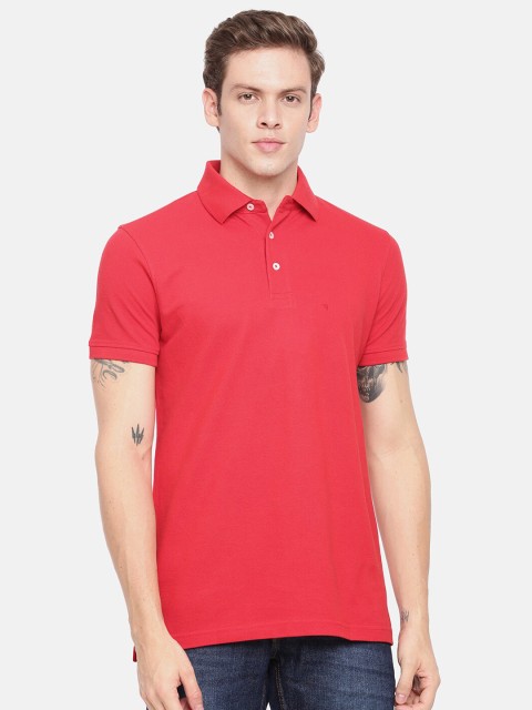 

Unibro Men Red Polo Collar T-shirt