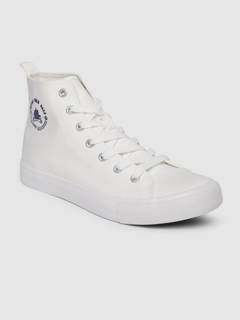 

Flying Machine Men Off White Jerel High-Top Sneakers