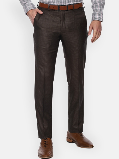 

Van Heusen Men Brown Slim Fit Formal Trousers