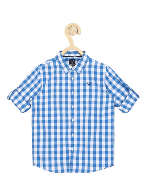

Allen Solly Junior Boys Blue Slim Fit Buffalo Checks Casual Shirt