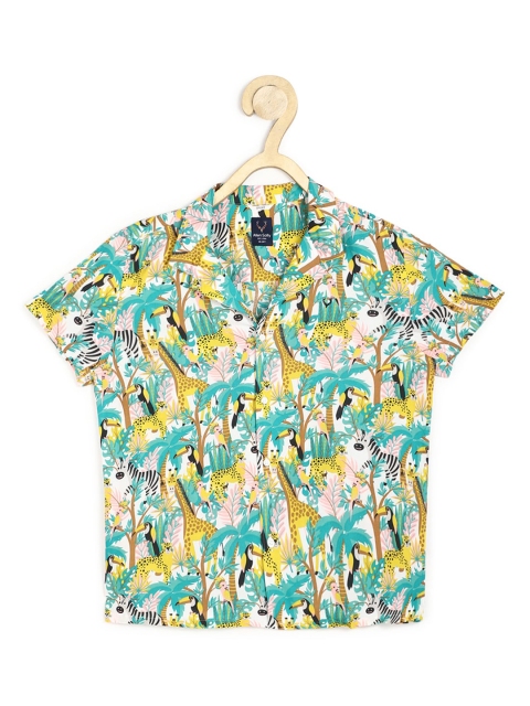 

Allen Solly Junior Boys White Floral Opaque Printed Casual Shirt