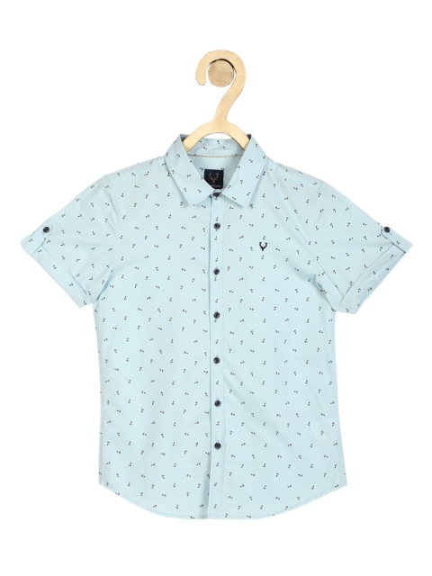 

Allen Solly Junior Boys Blue Slim Fit Opaque Printed Casual Shirt