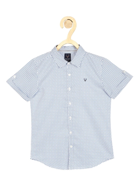 

Allen Solly Junior Boys White Slim Fit Opaque Printed Casual Shirt