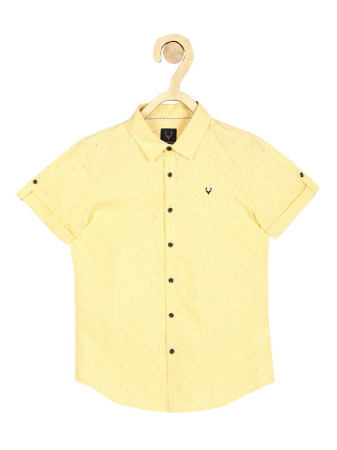 

Allen Solly Junior Boys Yellow Slim Fit Opaque Casual Shirt