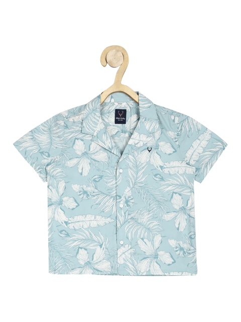 

Allen Solly Junior Boys Blue Floral Opaque Printed Cotton Casual Shirt