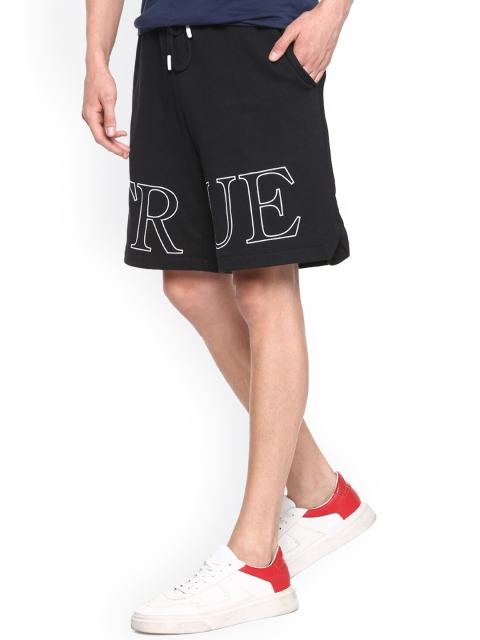 

True Religion Men Black Printed Regular Shorts