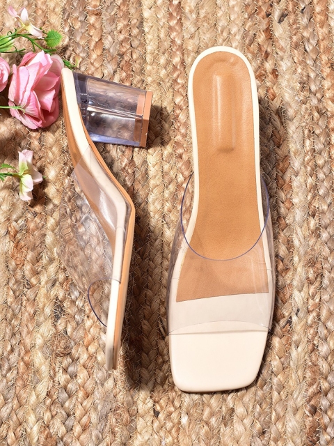 

Street Style Store Women Transparent Block Heels