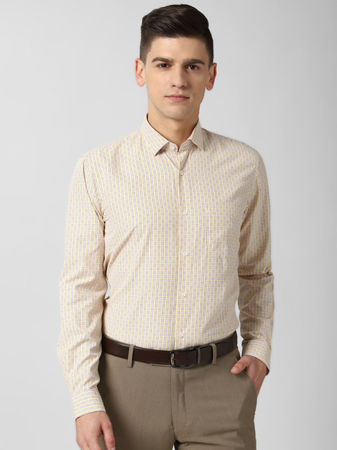 

Peter England Men Yellow Opaque Printed Formal Shirt