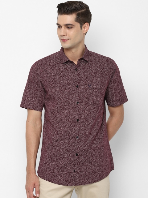 

Allen Solly Men Maroon Slim Fit Floral Opaque Printed Casual Shirt