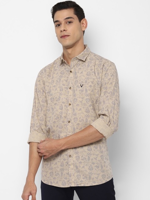 

Allen Solly Men Beige Slim Fit Floral Opaque Printed Casual Shirt