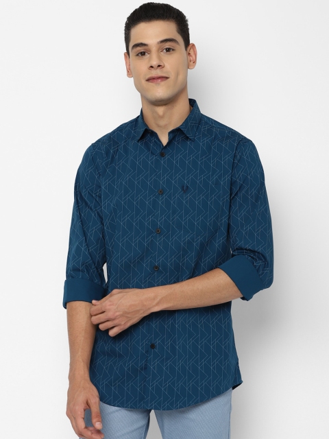 

Allen Solly Men Blue Slim Fit Opaque Printed Casual Shirt