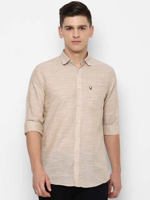 

Allen Solly Men Beige Slim Fit Opaque Casual Shirt