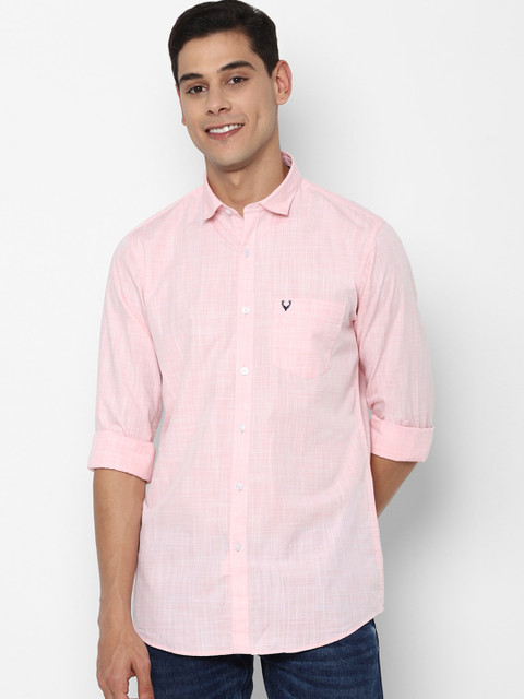 

Allen Solly Men Pink Slim Fit Opaque Casual Shirt