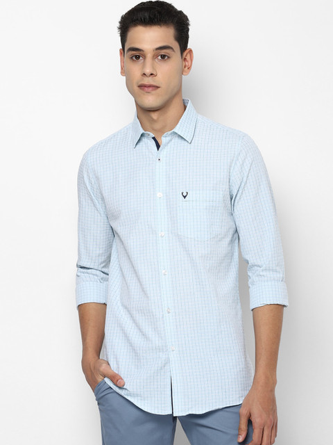 

Allen Solly Men Blue Slim Fit Micro Checks Opaque Casual Shirt