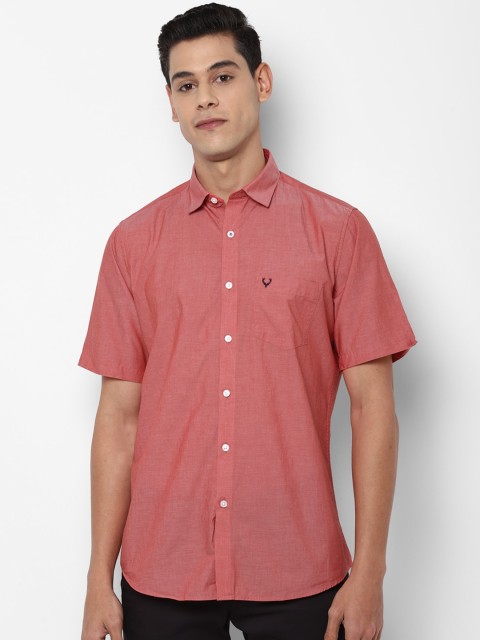 

Allen Solly Men Red Slim Fit Opaque Casual Shirt