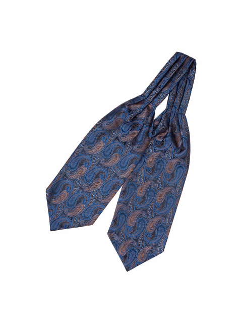 

The Tie Hub Men Blue & Rust Woven Design Cravat