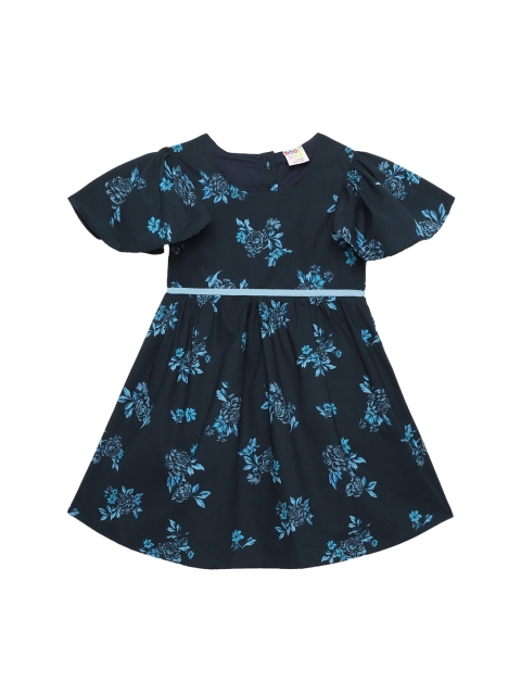 

ZION Navy Blue Floral Dress
