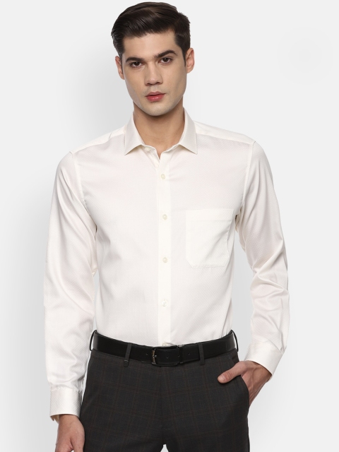 

Louis Philippe Men Cream-Coloured Slim Fit Opaque Formal Shirt