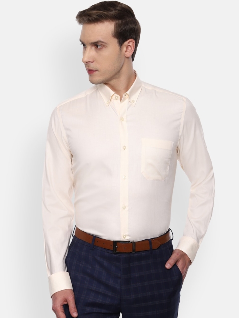

Louis Philippe Men Beige Slim Fit Opaque Formal Shirt