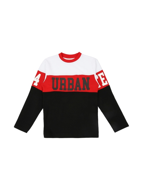 

RAINE AND JAINE Boys White Colourblocked Applique T-shirt
