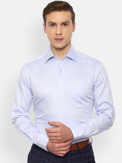 

Louis Philippe Men Blue Opaque Formal Shirt