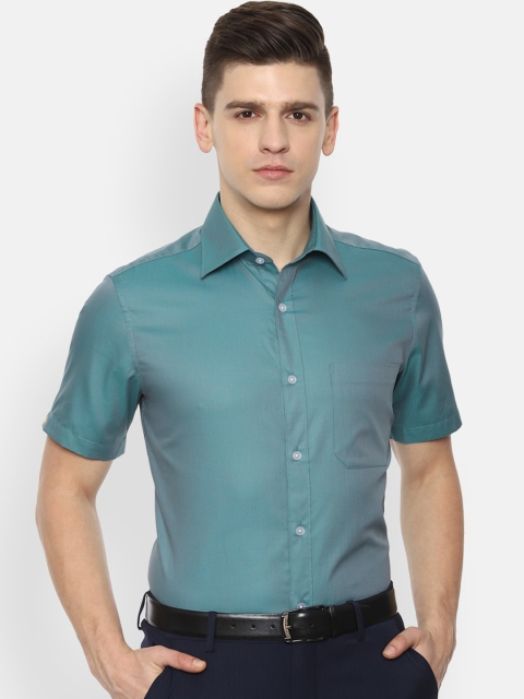 

Louis Philippe Men Blue Opaque Formal Shirt