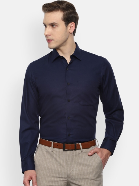 

Louis Philippe Men Navy Blue Slim Fit Opaque Formal Shirt