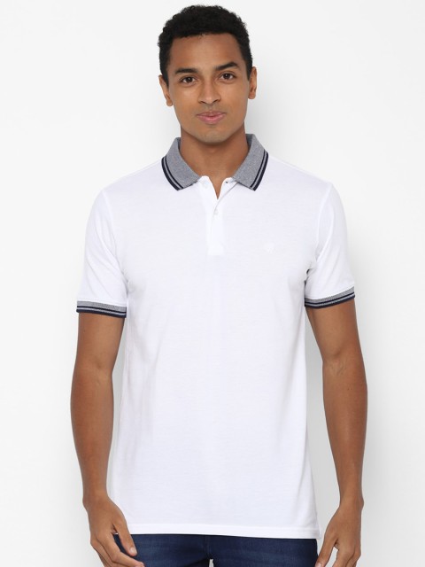 

Allen Solly Men White Polo Collar Cotton T-shirt