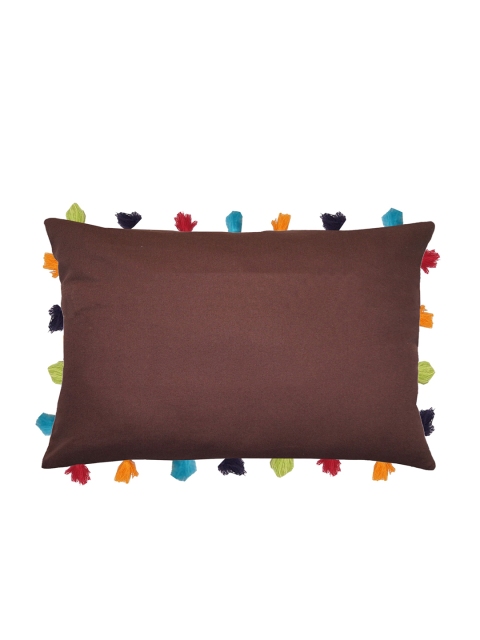 

Lushomes Brown Set of 3 Rectangle Cushion Covers