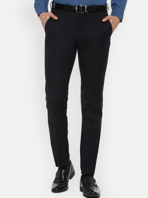 

Louis Philippe Men Black Slim Fit Formal Trousers