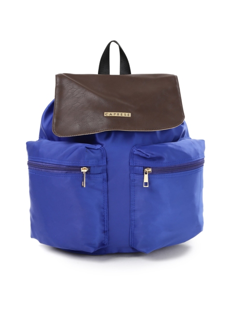 

Caprese Women Blue & Brown Colourblocked Alistair Backpack