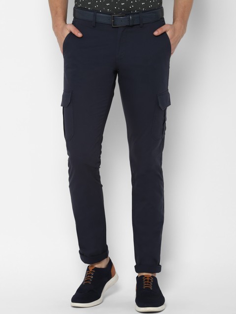 

Allen Solly Men Navy Blue Slim Fit Cargos Trousers