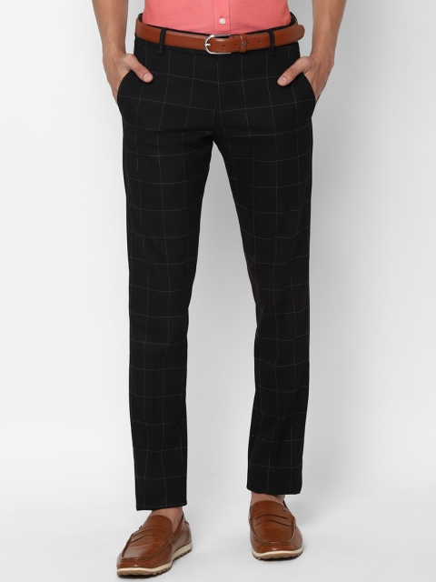 

Allen Solly Men Black Checked Slim Fit Formal Trousers