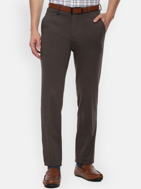 

V Dot Men Brown Slim Fit Formal Trousers