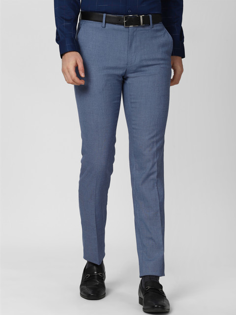 

Peter England Men Blue Slim Fit Formal Trousers