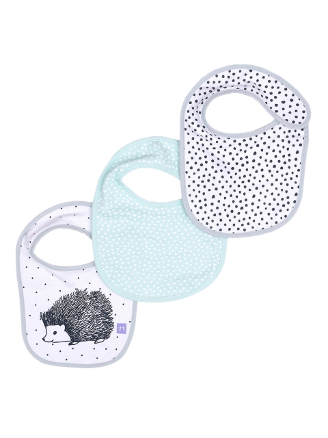 

MiArcus Boys Pack Of 3 Printed Bibs, White