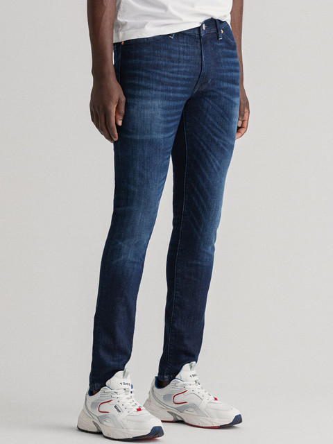 

GANT Men Navy Blue Slim Fit Light Fade Stretchable Jeans