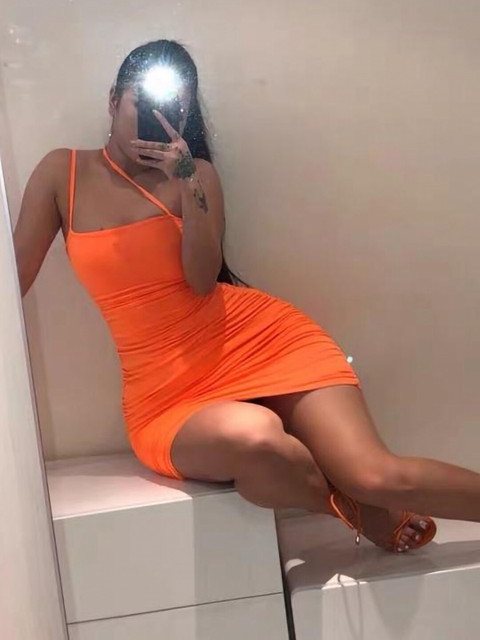 

GRACE & JACK Orange Bodycon Mini Dress