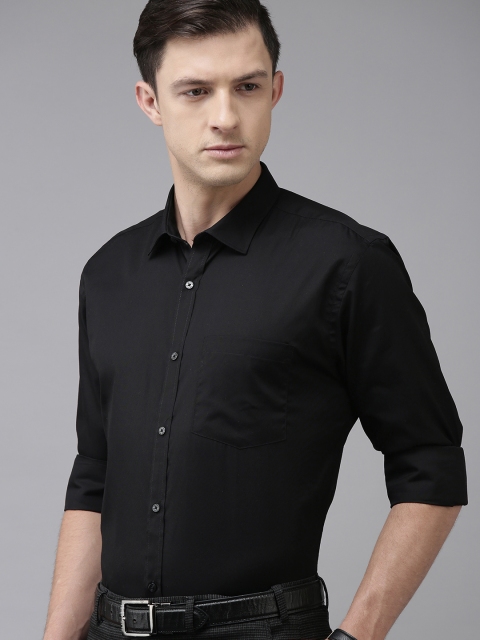 

Park Avenue Men Black Solid Slim Fit Opaque Formal Shirt