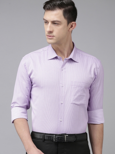 

Park Avenue Men Lavender Slim Fit Self Design Pure Cotton Formal Shirt