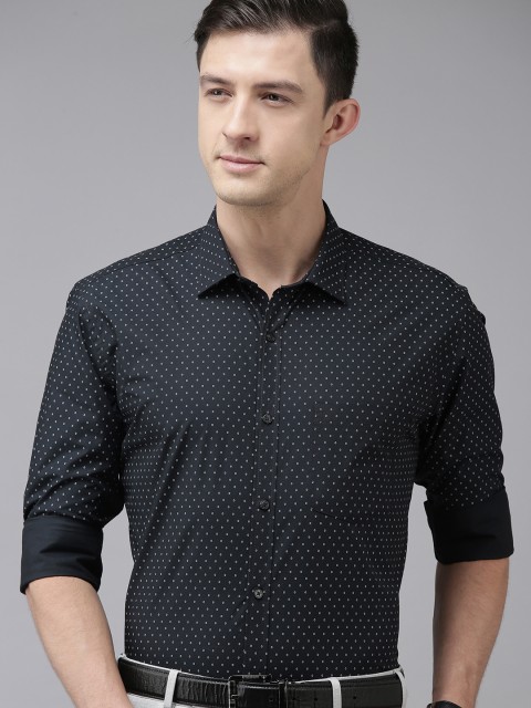 

Park Avenue Men Navy Blue Slim Fit Opaque Printed Formal Shirt
