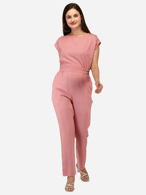 

Yuvraah Pink Cotton Basic Jumpsuit