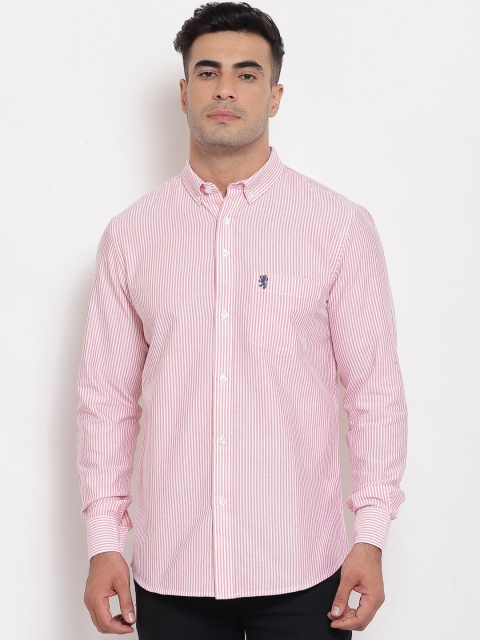 

Red Tape Men Red Striped Casual Shirt, Pink