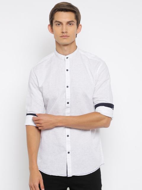

British Club Men White Casual Shirt