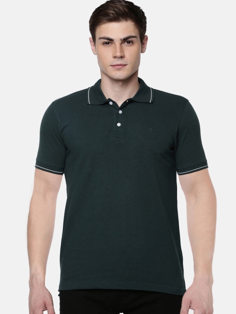 

Unibro Men Green Polo Collar Slim Fit Pure Cotton T-shirt